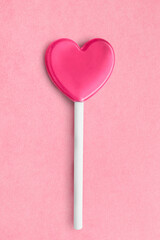 Canvas Print - Lollipop on pink background