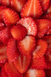 Closeup of sweet strawberry fruit