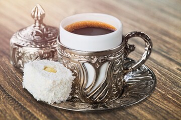 Poster - Tasty dessert designed specifically for making Arabic coffee,