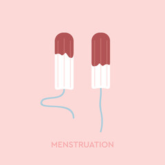 Sticker - menstrual tampon female hygiene simple graphic isolated