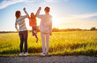 © candy1812 - Family spending time together on the nature on the summer sunset