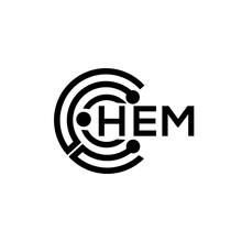 HEM Letter Technology Logo Design.HEM Creative Initials Monogram Vector Letter Logo Concept.HEM Letter Initial Minimalist Vector Design.
