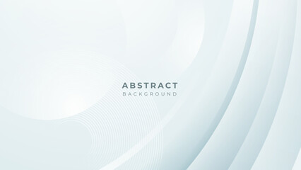 Abstract white shape with futuristic concept background. Vector abstract gray, geometric background. Designed for business presentation background