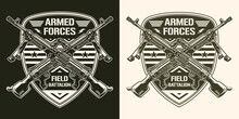 Military Battalion Vintage Logotype Monochrome