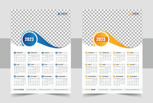 One Page Wall Calendar Template Design For 2023, 2023 Calendar Template Design