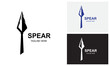 Spear Logo Design Template With Simple And Clean Shapes.