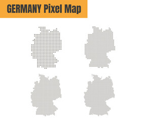 Wall Mural - Abstract Germany Map with Dot Pixel Spot Modern Concept Design Isolated on White Background Vector illustration.