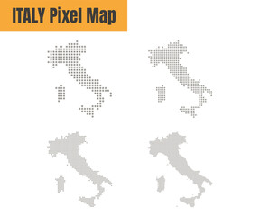 Wall Mural - Abstract Italy Map with Dot Pixel Spot Modern Concept Design Isolated on White Background Vector illustration.