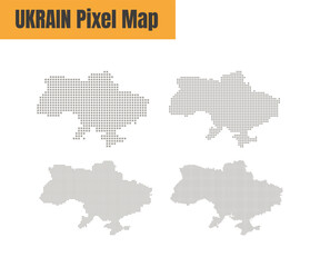 Wall Mural - Abstract Ukraine Map with Dot Pixel Spot Modern Concept Design Isolated on White Background Vector illustration.