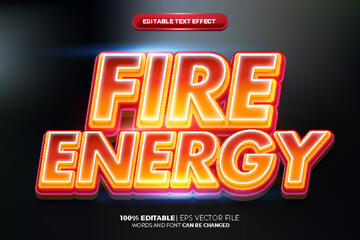 Canvas Print - fire energy speed cartoon comic 3d editable text effect