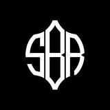 Fototapeta  - SBR letter logo. SBR best black background vector image. SBR Monogram logo design for entrepreneur and business.
