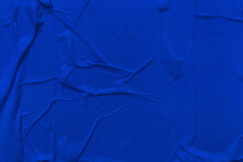 Blank Blue Paper Is Crumpled Texture Background. Crumpled Paper Texture Backgrounds For Various Purposes