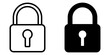 ofvs46 OutlineFilledVectorSign ofvs - lock vector icon . isolated transparent . black outline and filled version . AI 10 / EPS 10 . g11355
