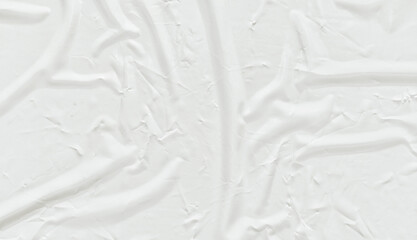 Wall Mural - Crumpled paper texture background for various purposes. White wrinkled paper texture