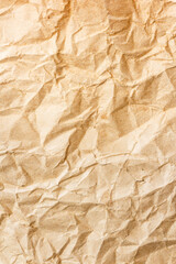 Wall Mural - old brown crumpled paper