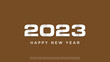 2023 happy new year paper cut number background.