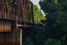 Old Railroad Bridge Over A River