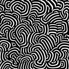 Wall Mural - scattered geometric line shapes. hand drawn doodle elements. abstract background design. vector blac