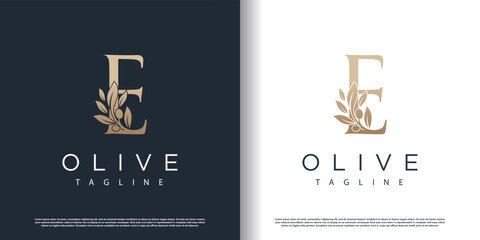 Olive logo icon with letter Z concept Premium Vector