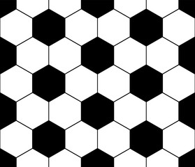 Wall Mural - ball texture. football seamless pattern. repeated sport. repeat black soccer design on white backgro