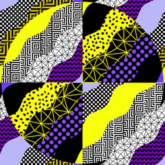 Leinwandbilder - Seamless vector pattern. Abstract square texture