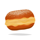 Fototapeta  - vector illustration of a German donut called Krapfen
