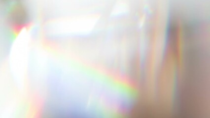 Wall Mural - Slow Play Rainbow Crystal. Loop. The light passes through the facets of a slowly rotating diamond and creates repetitive sparkling highlights and rainbow colors
