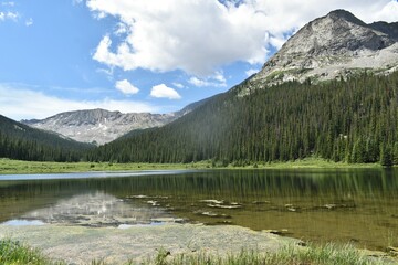  Reflections on an alpine lake