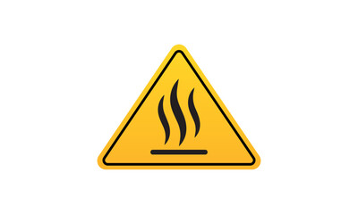 Wall Mural - hot surface caution sign, caution sign contents hot