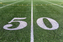 American Football Field - Fifty (50) Yard Line Mid Field  