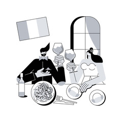 French cuisine abstract concept vector illustration. Classic european cuisine, fine dining restaurant, french gastronomy, cooking school tradition, chef menu, gourmet food abstract metaphor.