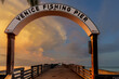 Venice Fishing Pier at Sunrise with dramatic sky