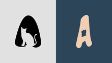 Initial Letters A Cat Logo Designs Bundle.