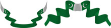 Pakistan Flag Ribbon Set