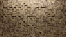 Polished, 3D Wall Background With Tiles. Square, Tile Wallpaper With Textured, Natural Stone Blocks. 3D Render