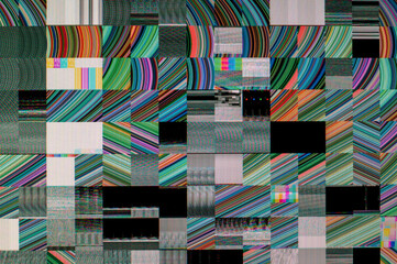Wall Mural - pixel pattern of a digital glitch / abstract background, pattern of a digital glitch.