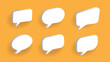 © Faisal - 3D orange speech bubble chat icon collection vector illustration