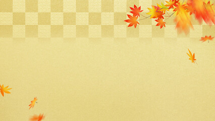 Wall Mural - Oriental background material of autumn image