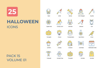  Halloween icons collection. Set contains such Icons as gosh, Halloween house, and more