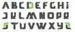 © YuliaLyubimova - Alphabet in grey and green colors. Typographic illustration.