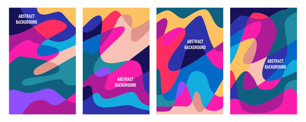 Wall Mural - cover collection of colorful abstract shapes