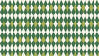 © kaedesyrup - Argyle vector pattern. Green and light green squares with thin black dotted line. Seamless geometric background for men's clothing, wrapping paper, party.