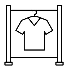 Poster - Clothes Rack Line Icon