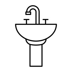 Wall Mural - Sink Line Icon