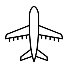 Poster - Airplane Line Icon