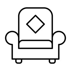 Wall Mural - Armchair Line Icon