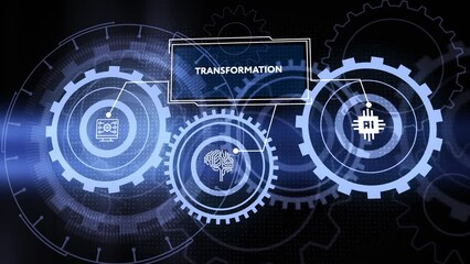 Wall Mural - Business Transformation. Future and Innovation Internet and network concept.