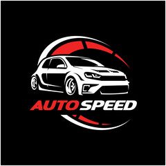 Poster - automotive car logo concept, ready made logo
