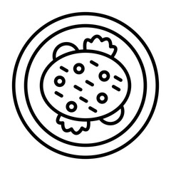 Sticker - Omelette Line Icon