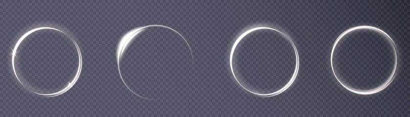Aufkleber - Light gold circle. Round golden line light effect. Glowing golden circle. PNG. EPS vector	
